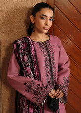 Rajbari Premium Embroidered Peach Leather 3 Piece Unstitched Suit RB25PWSE D-02